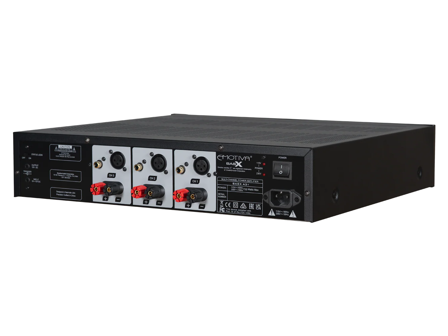 BasX A3+ Three-Channel Power Amplifier - Image 5