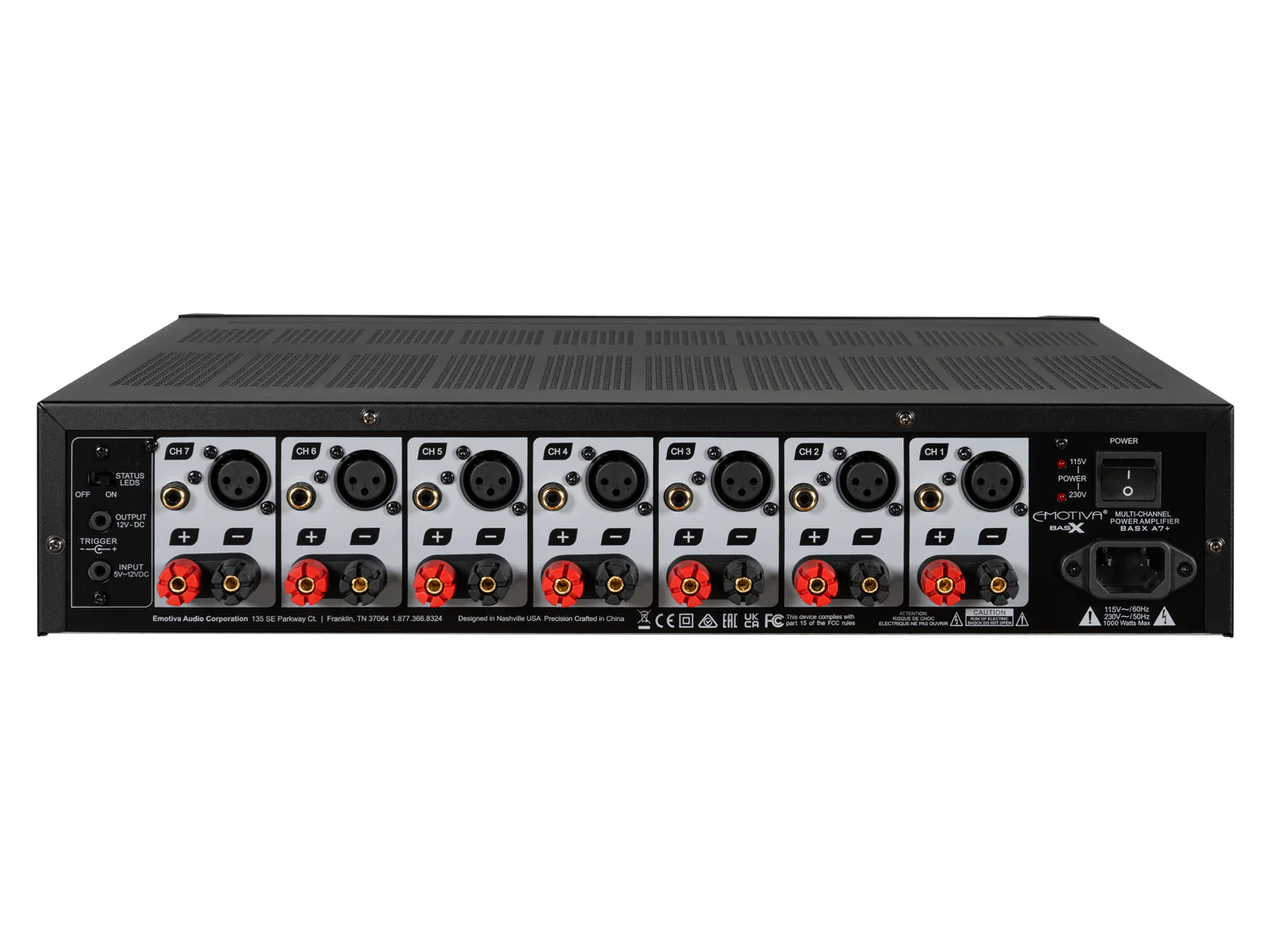 BasX A7+ Seven-Channel Power Amplifier - Image 2